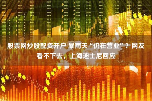 股票网炒股配资开户 暴雨天“仍在营业”？网友看不下去，上海迪士尼回应